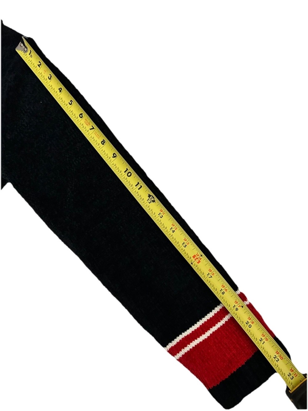 Sag Harbor Cardigan Y2K Retro Soft Black Red Full Zip Chenille Coastal Grandma - Picture 9 of 9